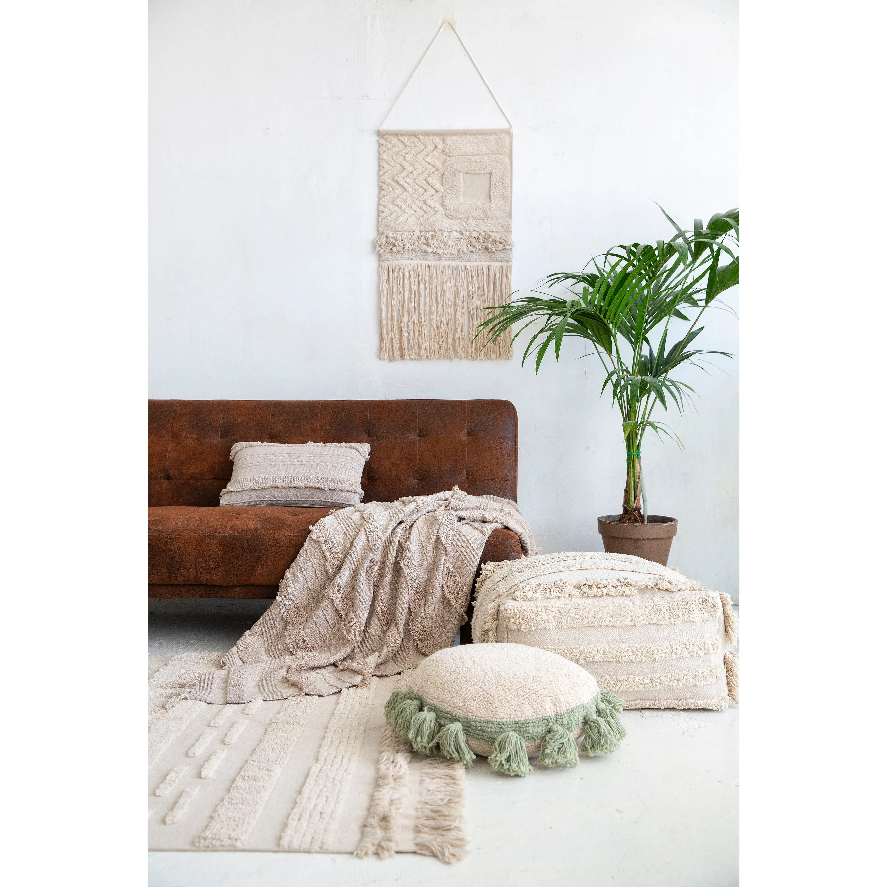 Lorena Canals Air Dune White Machine Washable Cotton Rug (Pre-Order; Est. Delivery in 4-8 Weeks)