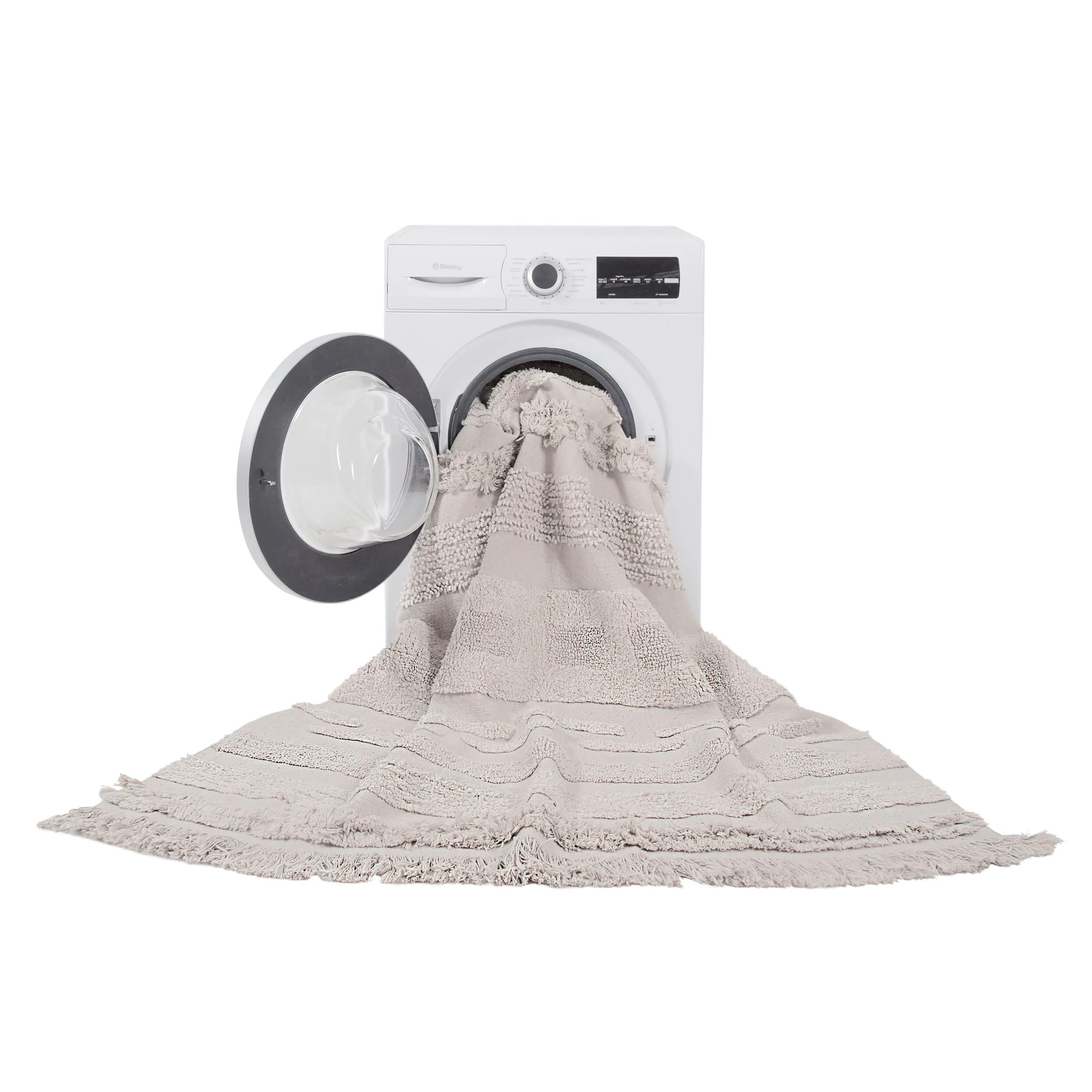 Lorena Canals Air Dune White Machine Washable Cotton Rug (Pre-Order; Est. Delivery in 4-8 Weeks)