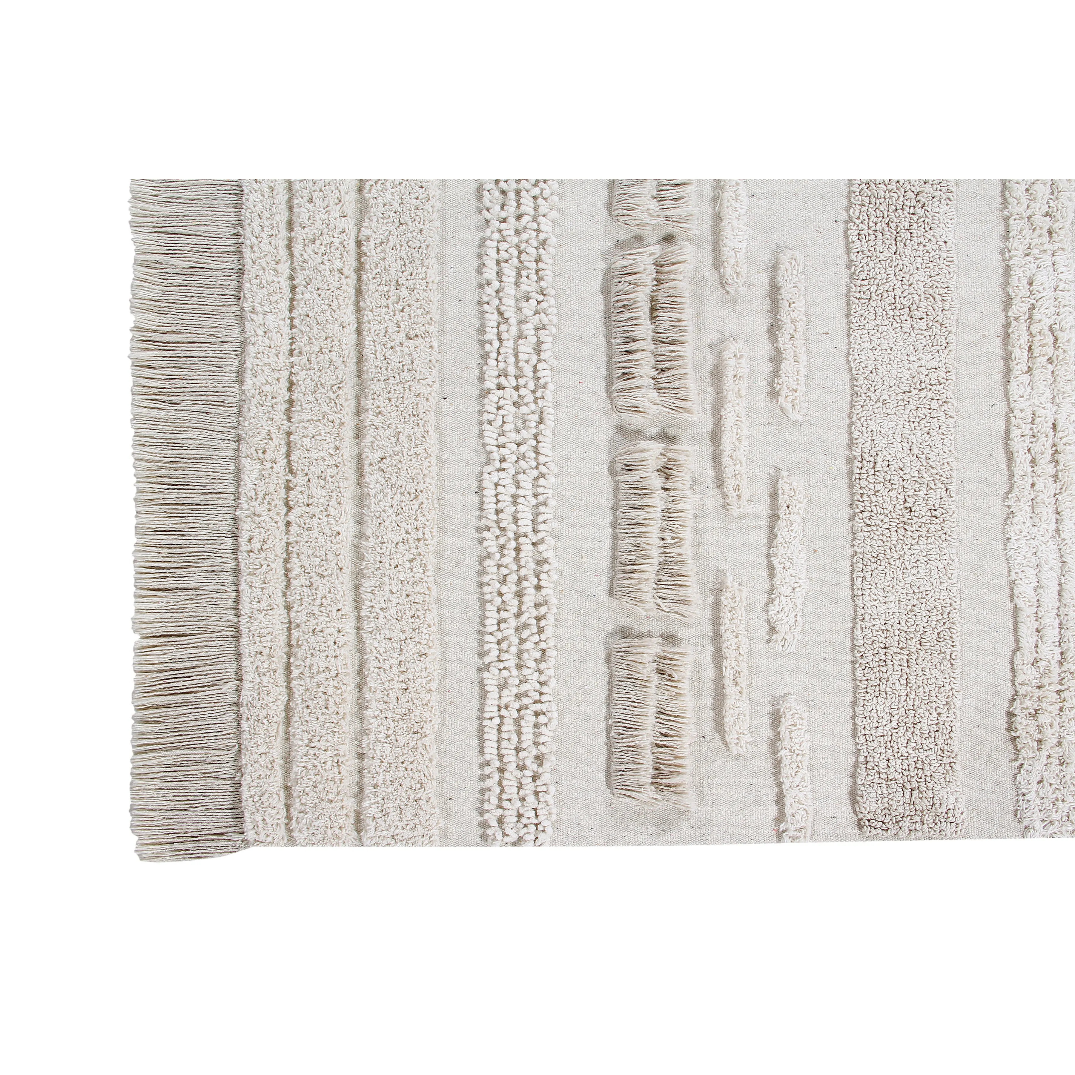 Lorena Canals Air Dune White Machine Washable Cotton Rug (Pre-Order; Est. Delivery in 4-8 Weeks)