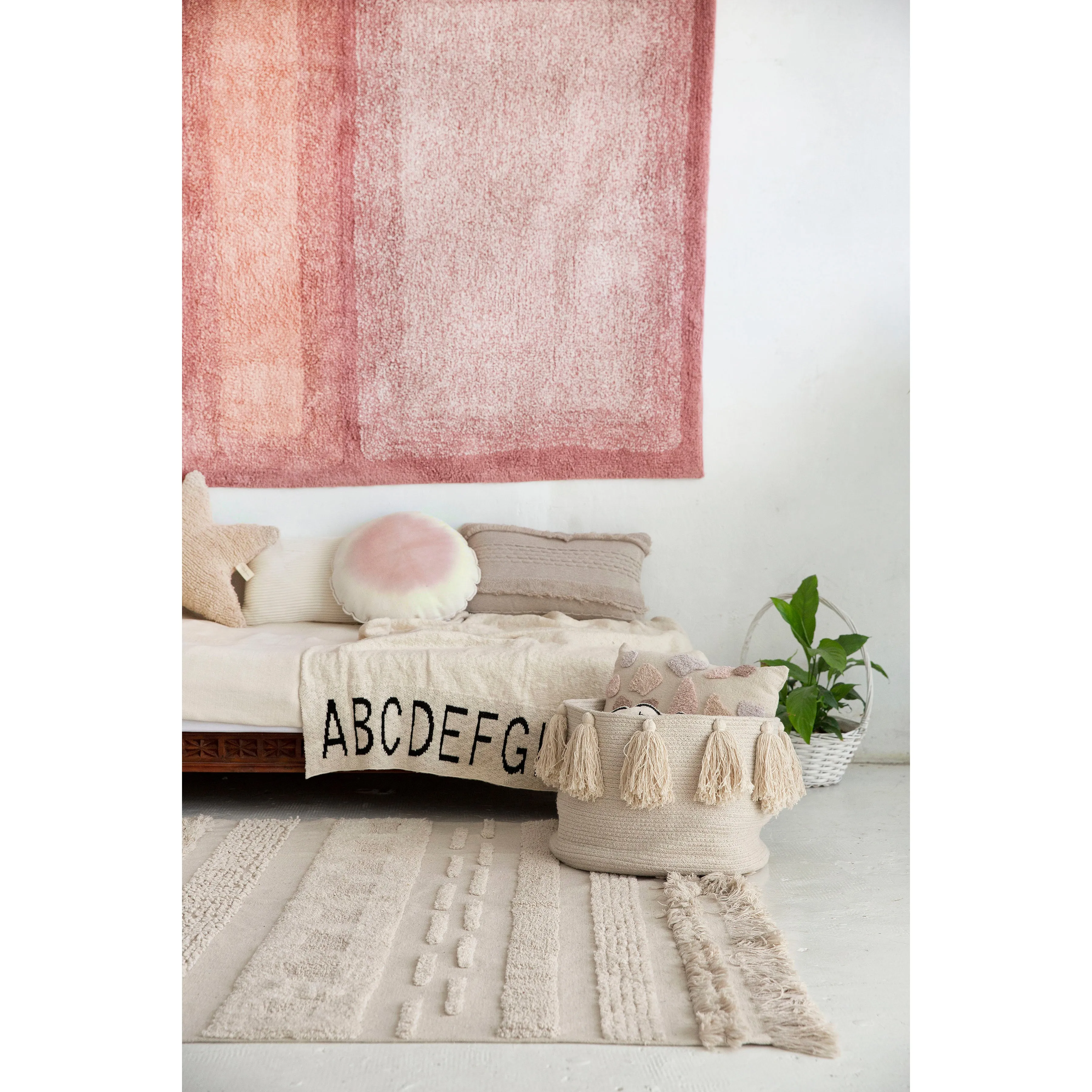 Lorena Canals Air Dune White Machine Washable Cotton Rug (Pre-Order; Est. Delivery in 4-8 Weeks)