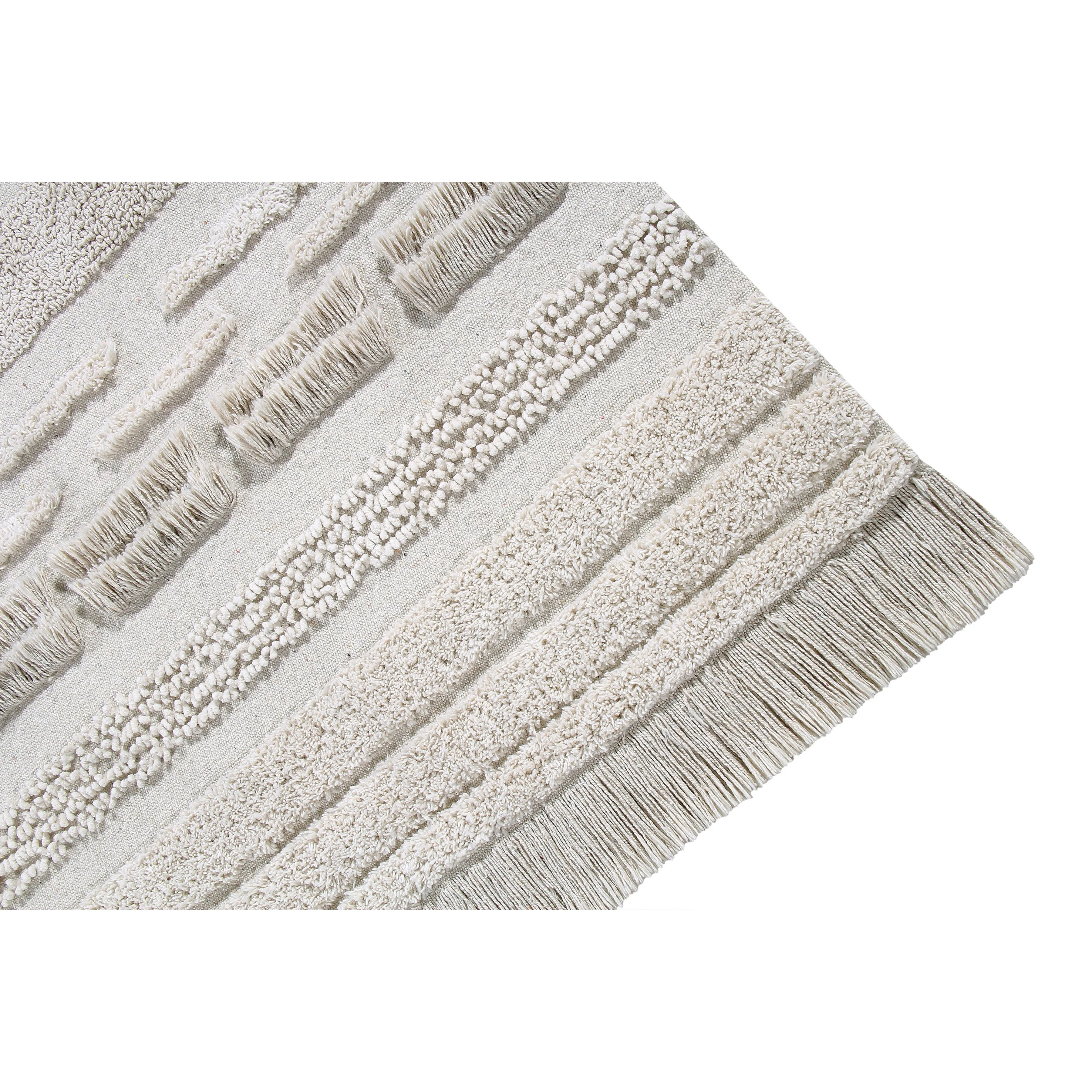 Lorena Canals Air Dune White Machine Washable Cotton Rug (Pre-Order; Est. Delivery in 4-8 Weeks)
