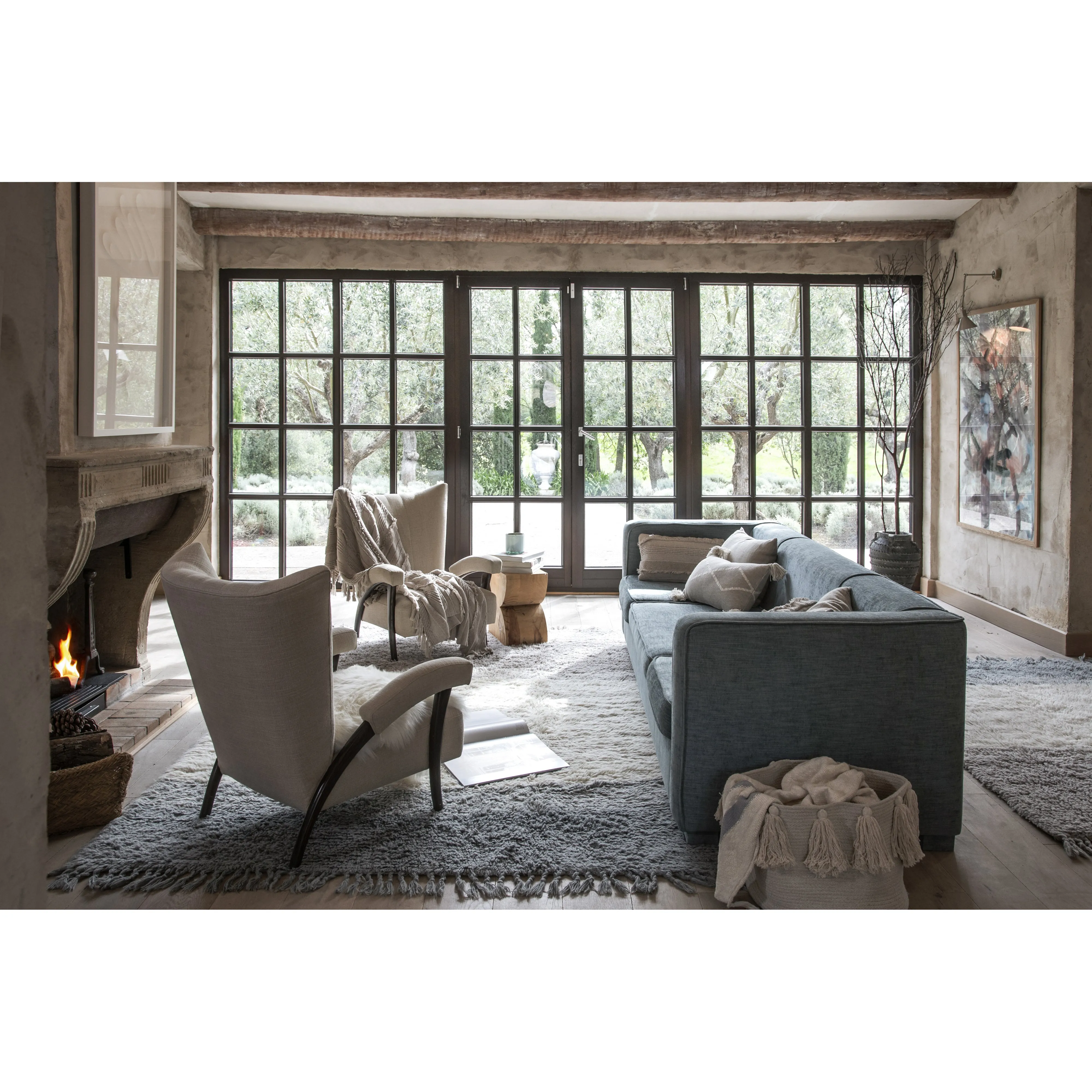 Lorena Canals Free Your Soul Into The Blue Machine Washable Woolable Rug