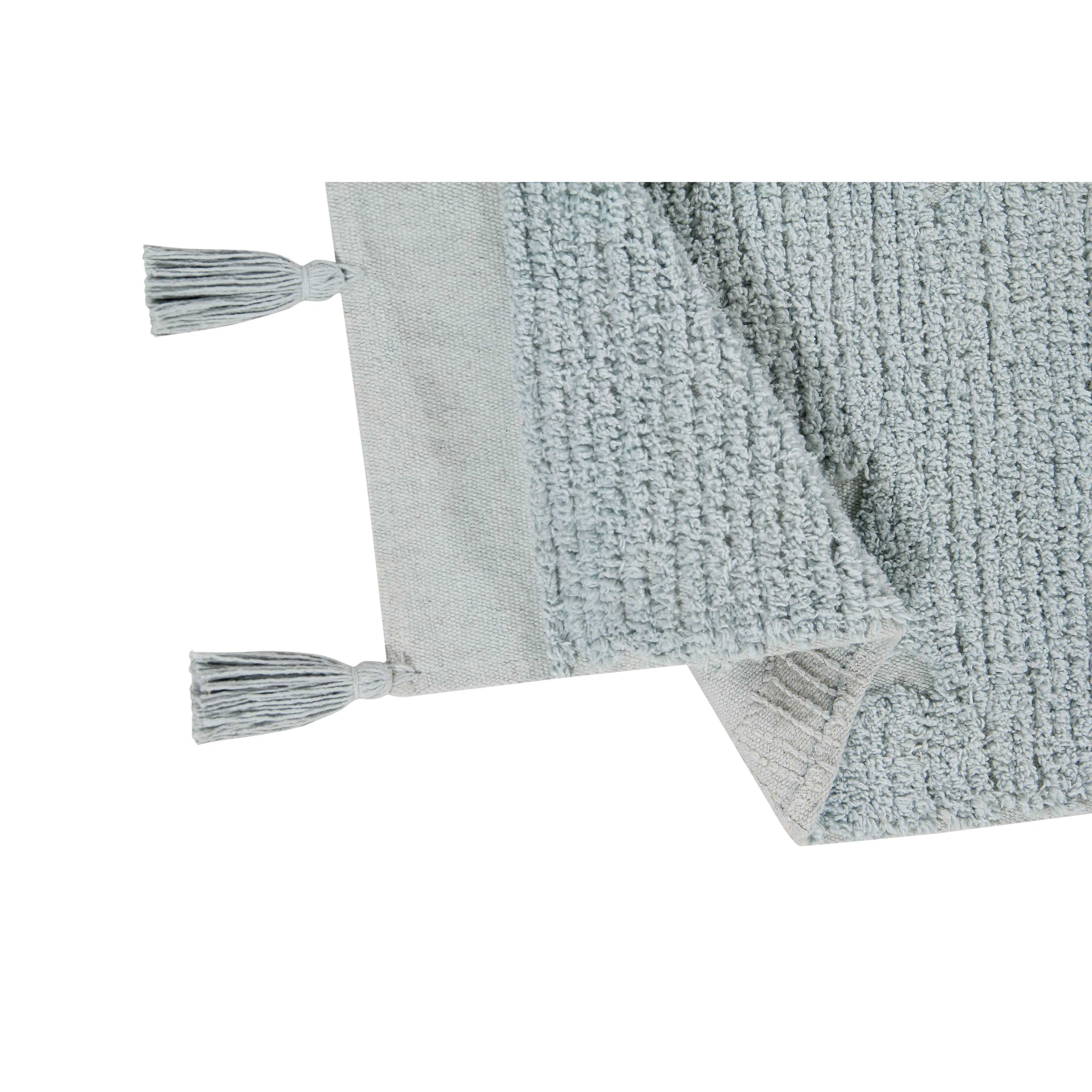 Lorena Canals Hippy Stars Aqua Blue Machine Washable Cotton Rug