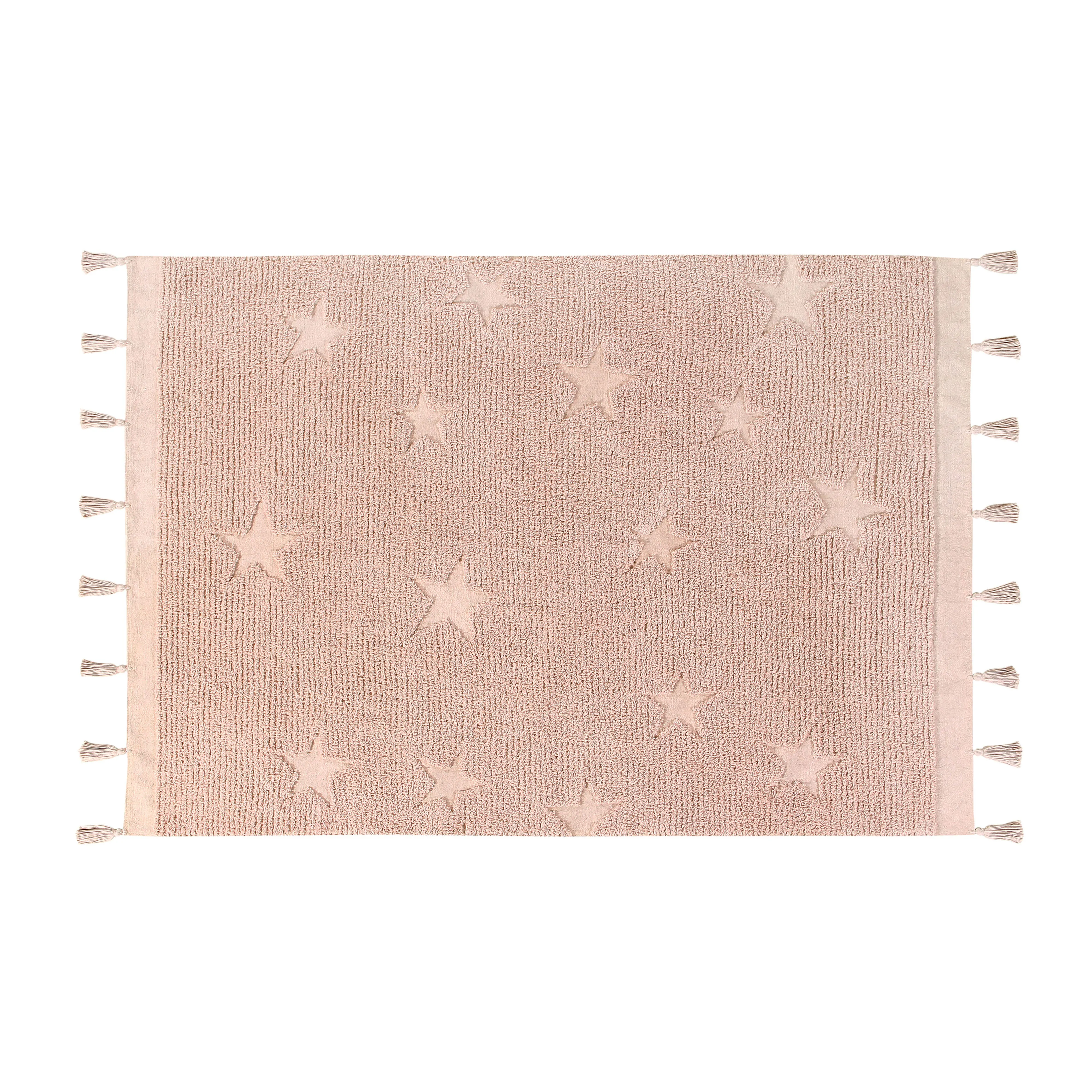 Lorena Canals Hippy Stars Vintage Nude Machine Washable Cotton Rug