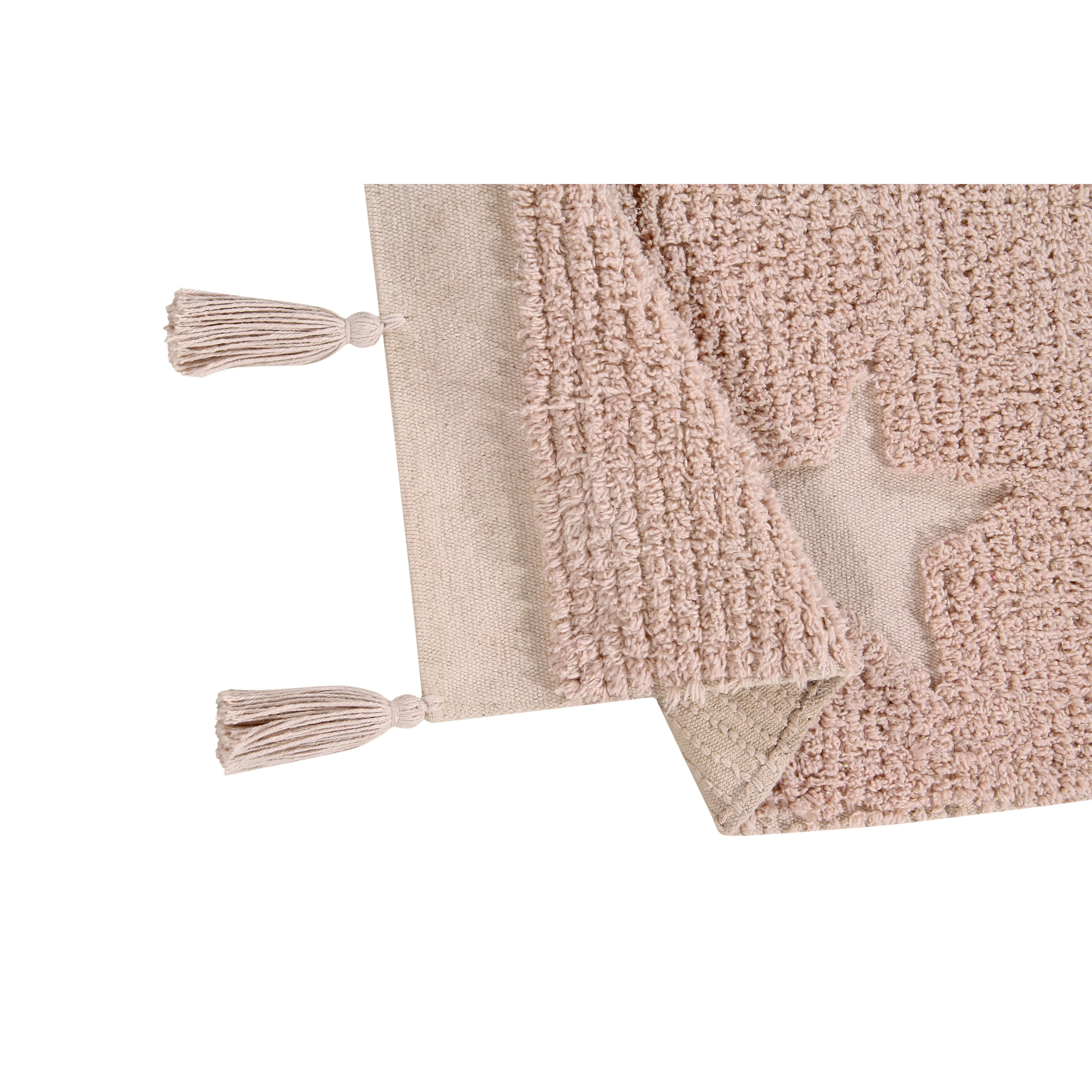 Lorena Canals Hippy Stars Vintage Nude Machine Washable Cotton Rug