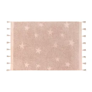 Lorena Canals Hippy Stars Vintage Nude Machine Washable Cotton Rug