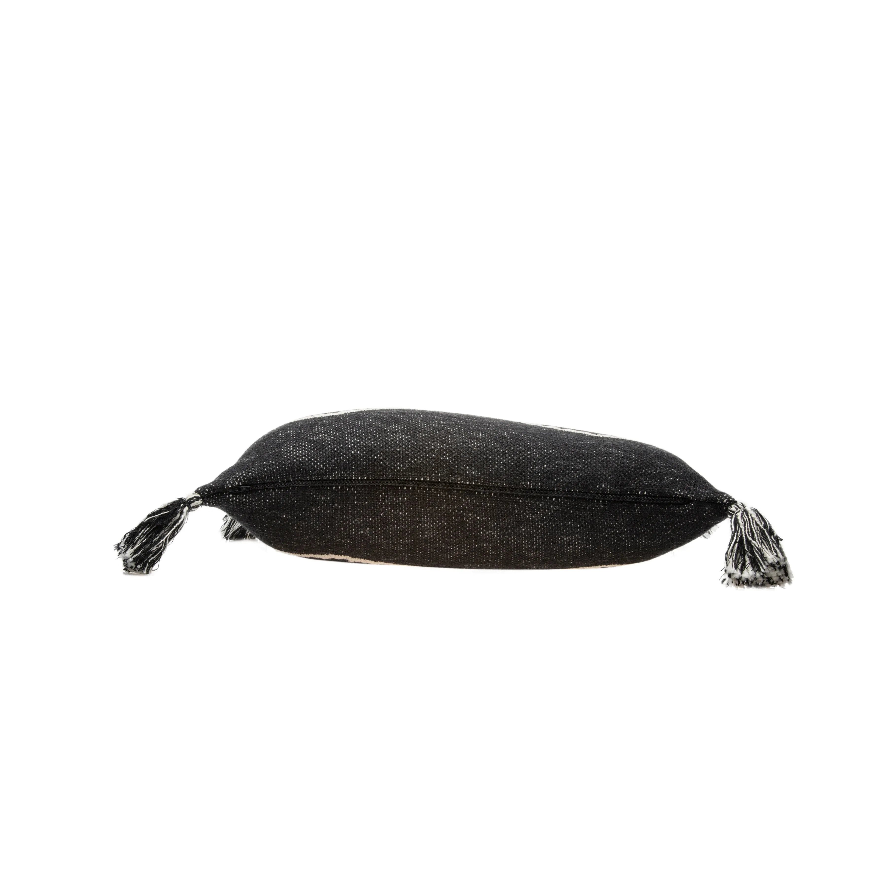 Lorena Canals Oasis Black Machine Washable Knitted Cushion