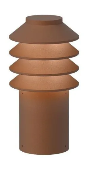 Louis Poulsen Bysted Garden Bollard Led 3000 K 14 W Base With Adaptor Short, Corten