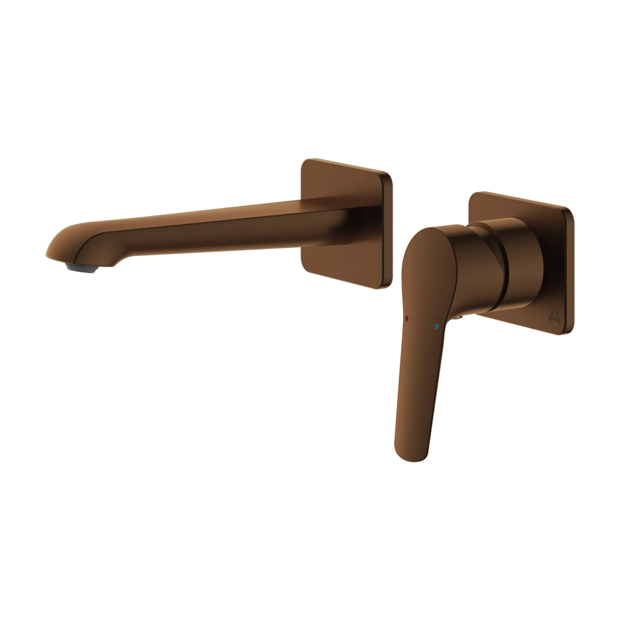 Lucca 2 Hole Wall Mounted Basin Mixer Tap with Click-Clack Waste