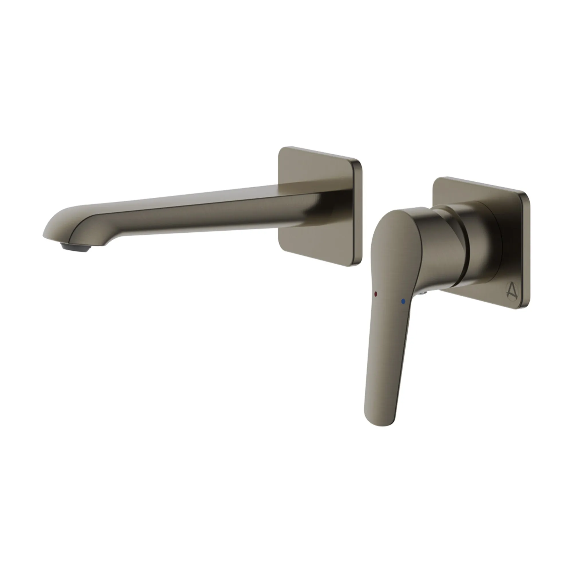 Lucca 2 Hole Wall Mounted Basin Mixer Tap with Click-Clack Waste
