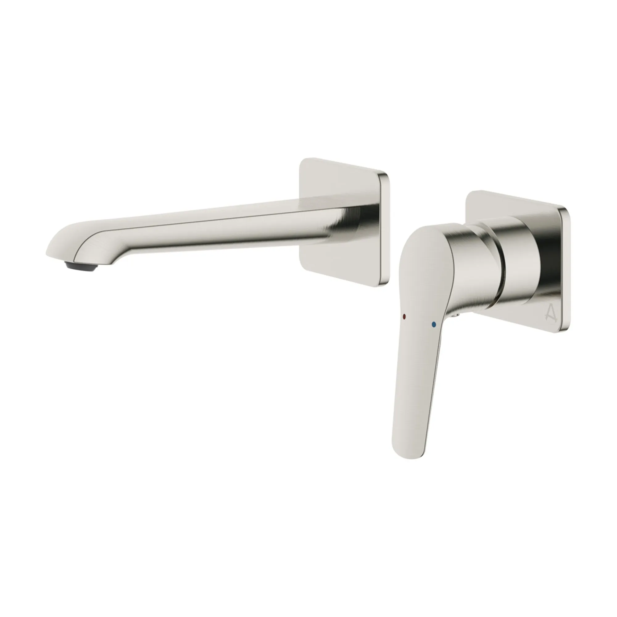 Lucca 2 Hole Wall Mounted Basin Mixer Tap with Click-Clack Waste