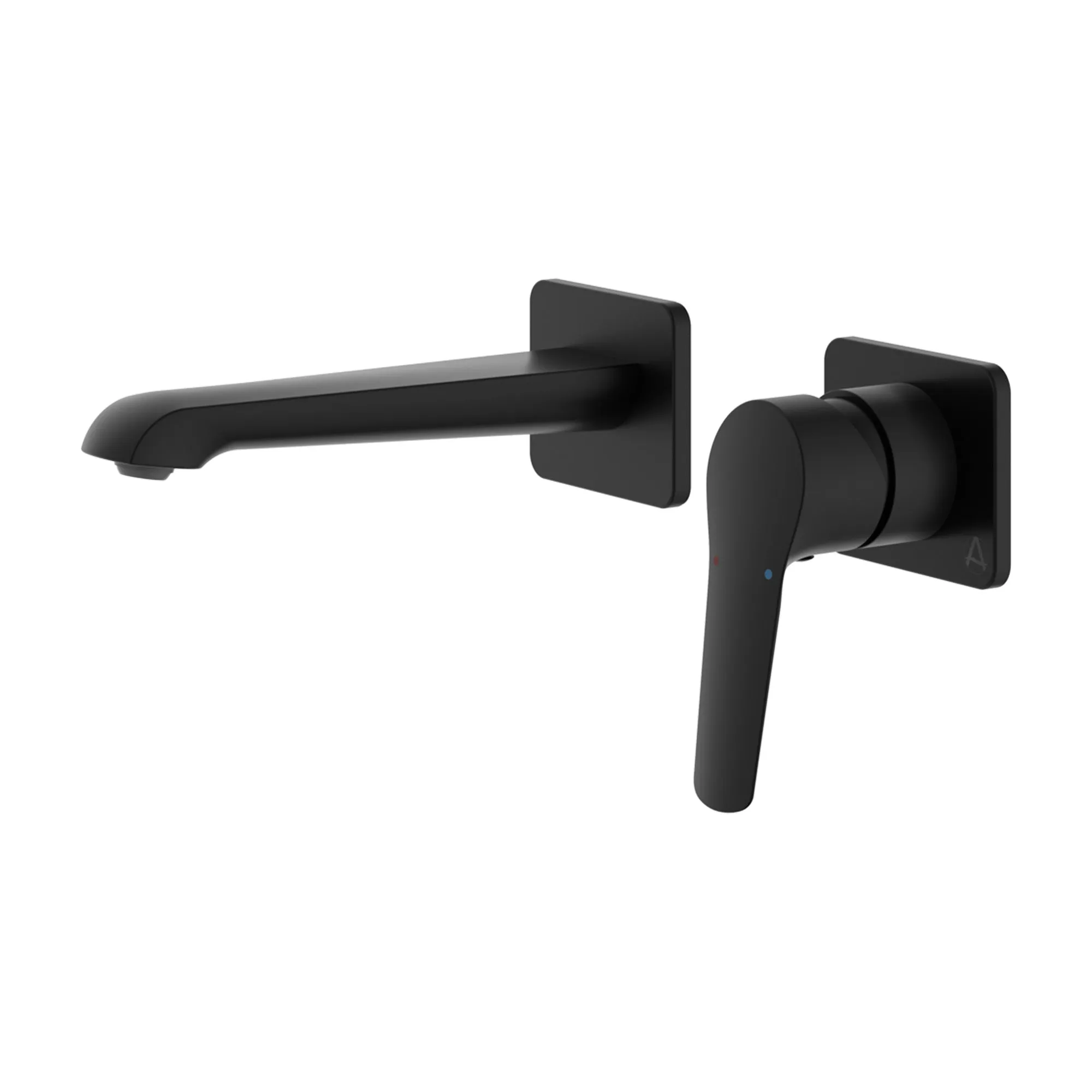 Lucca 2 Hole Wall Mounted Basin Mixer Tap with Click-Clack Waste