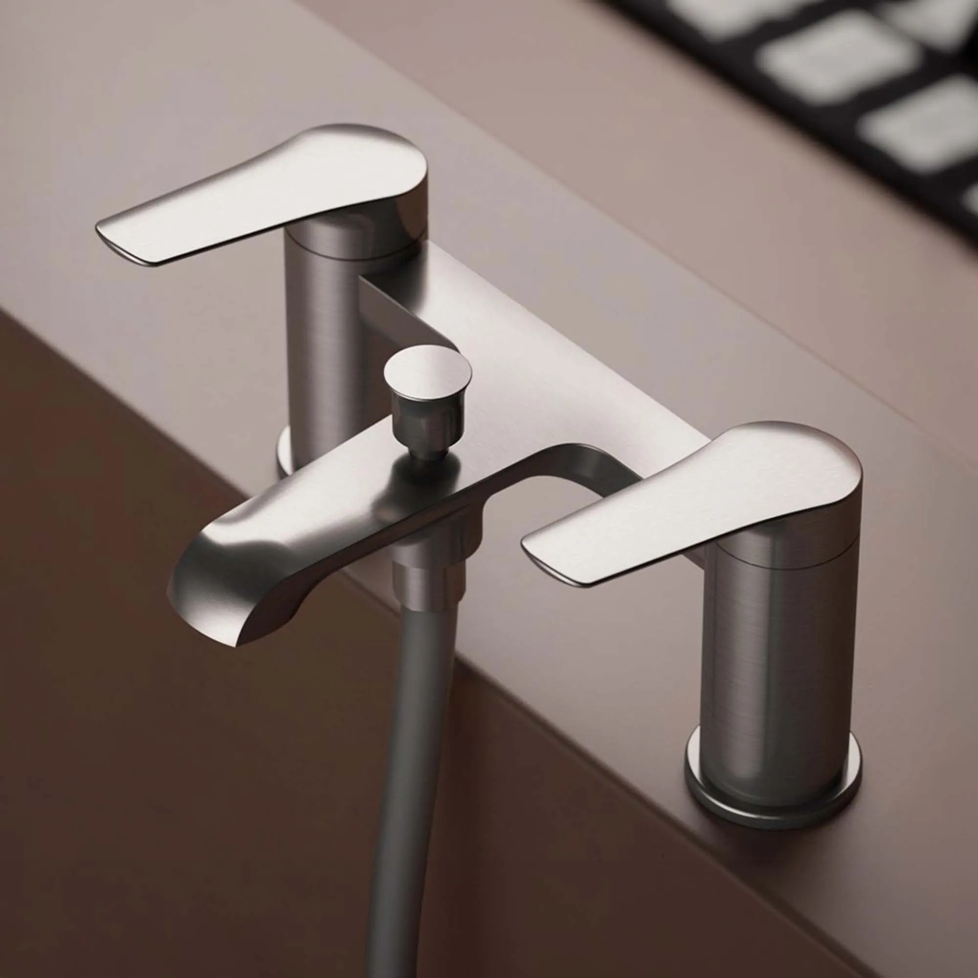 Lucca Deck Mounted Bath Shower Mixer with Handset