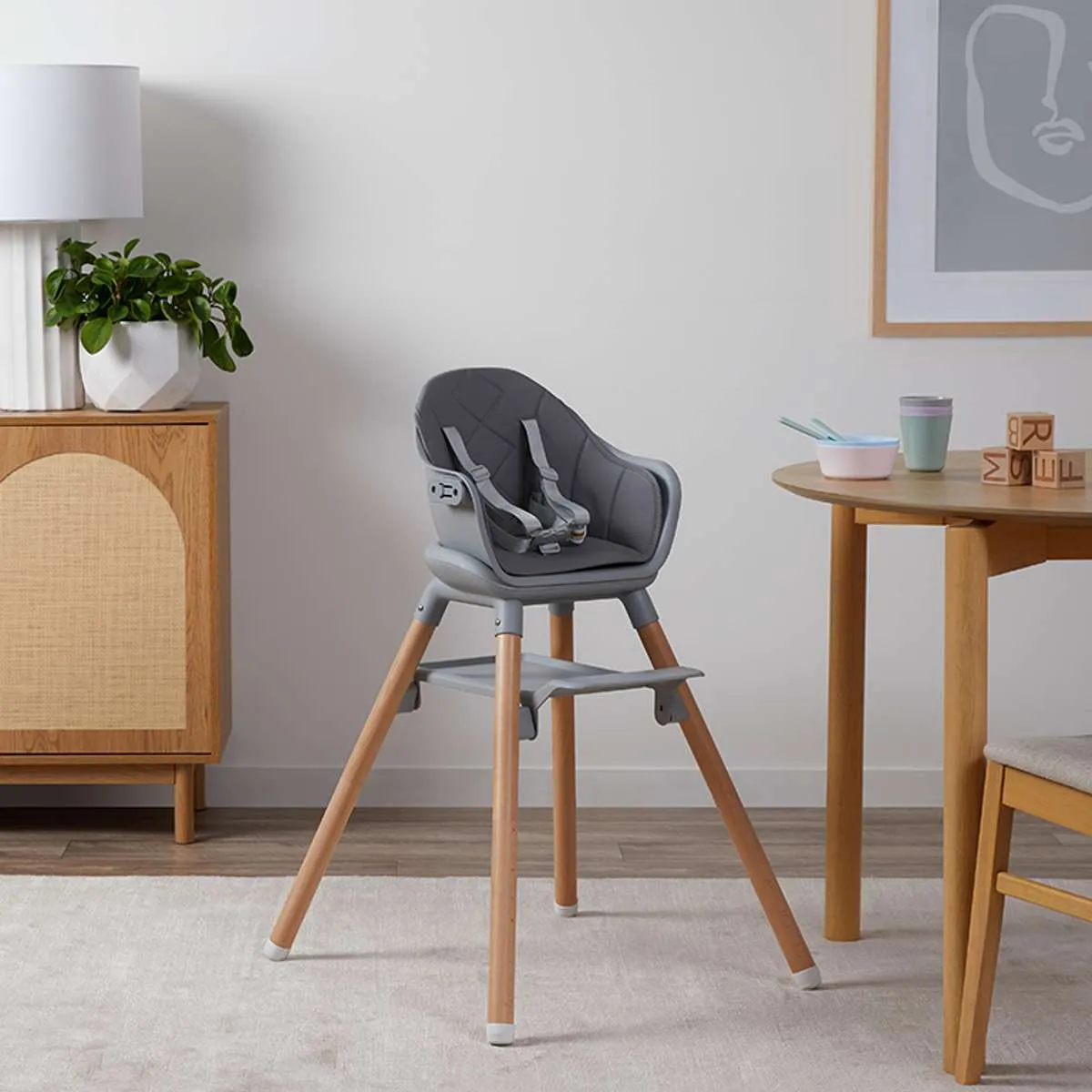 Macey 3-in-1 Highchair - Grey Mocka