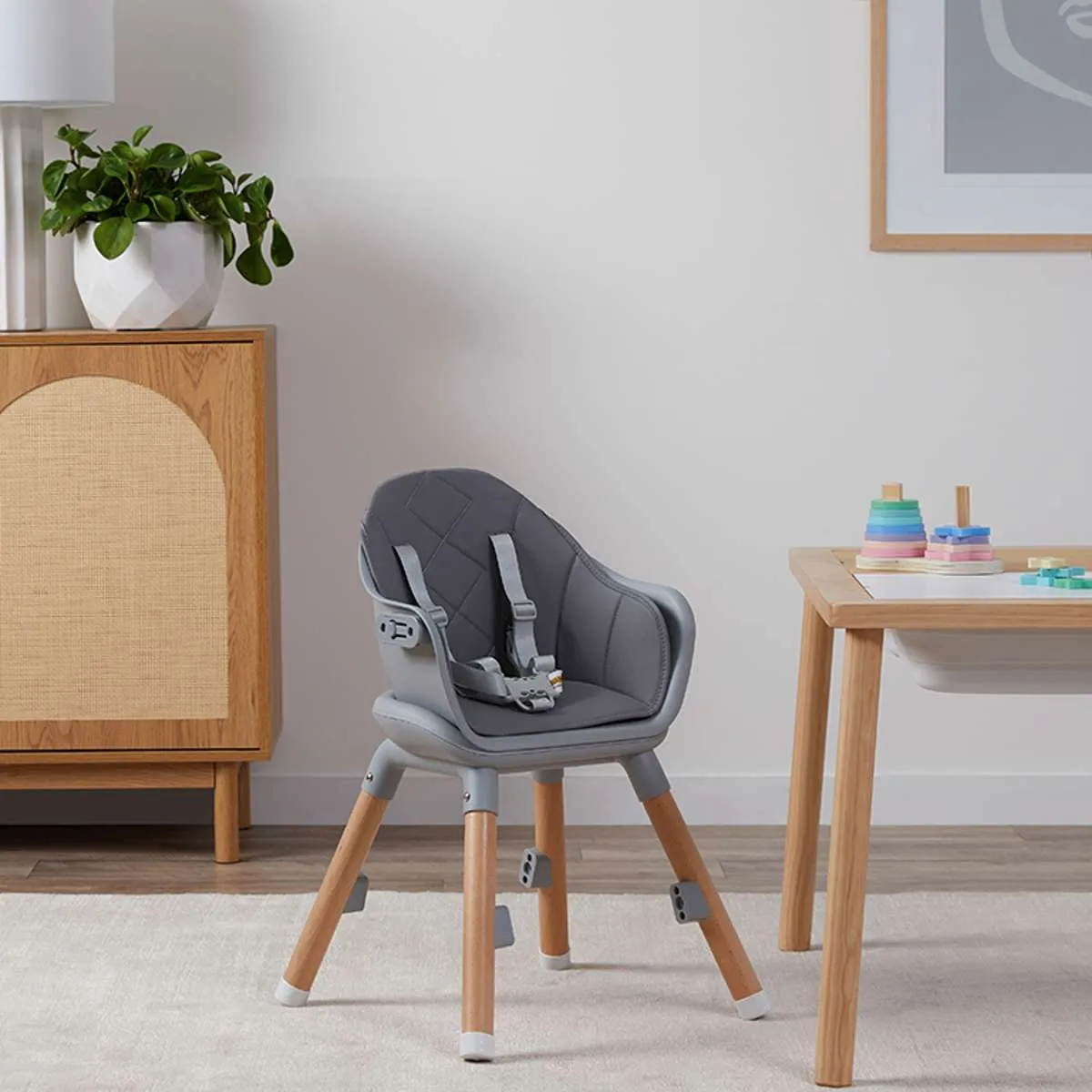 Macey 3-in-1 Highchair - Grey Mocka
