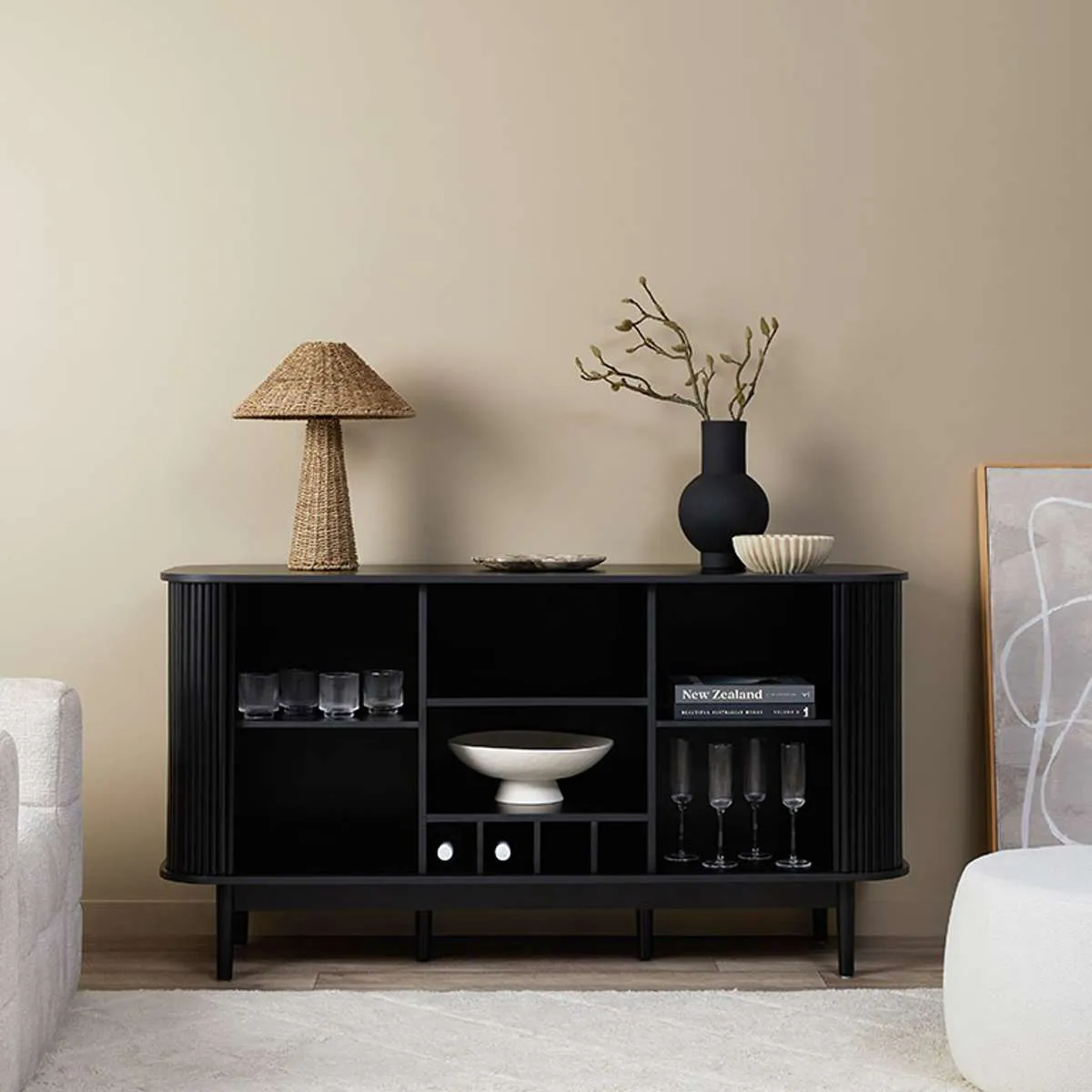 Maeve Buffet - Black Mocka