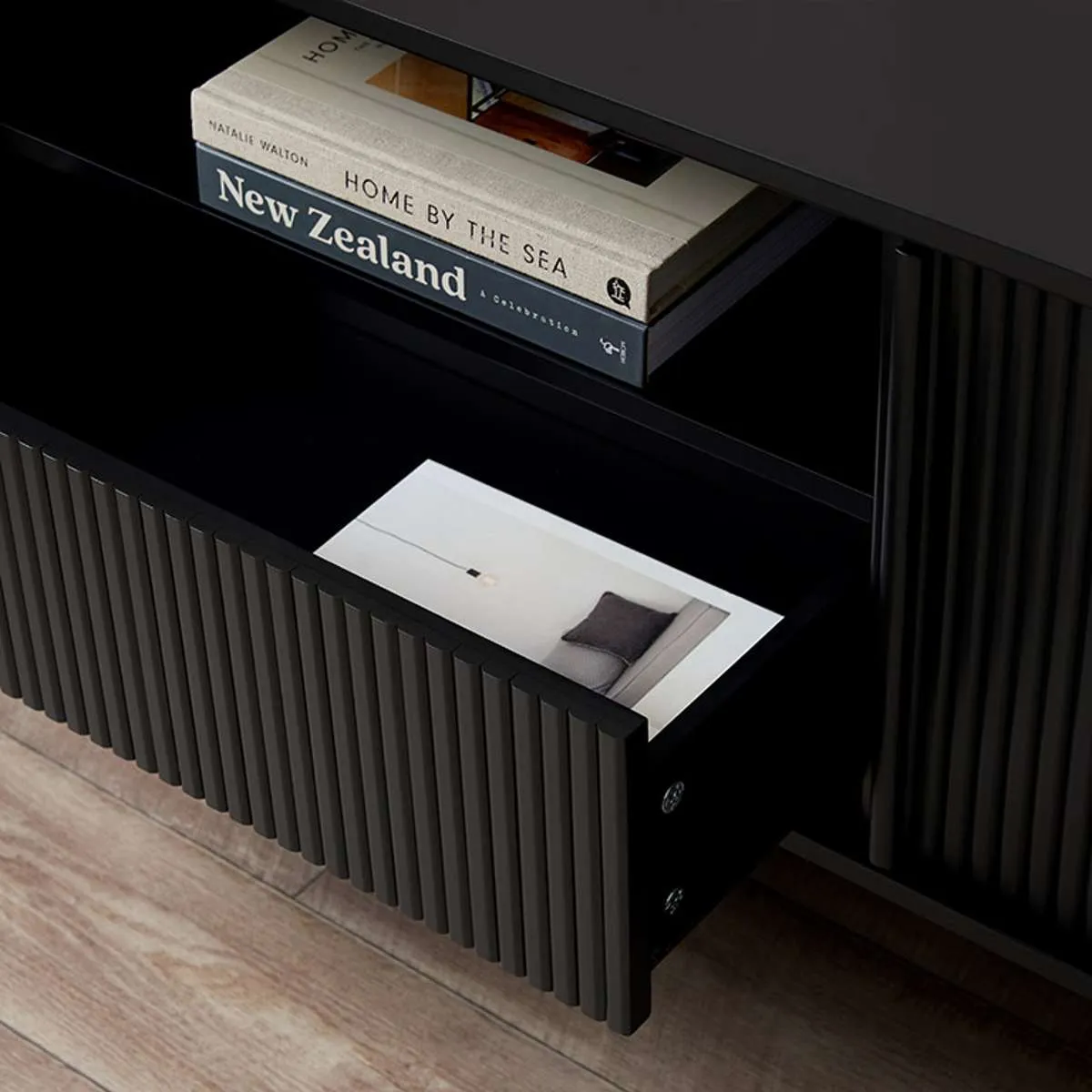 Maeve Entertainment Unit - Black Mocka