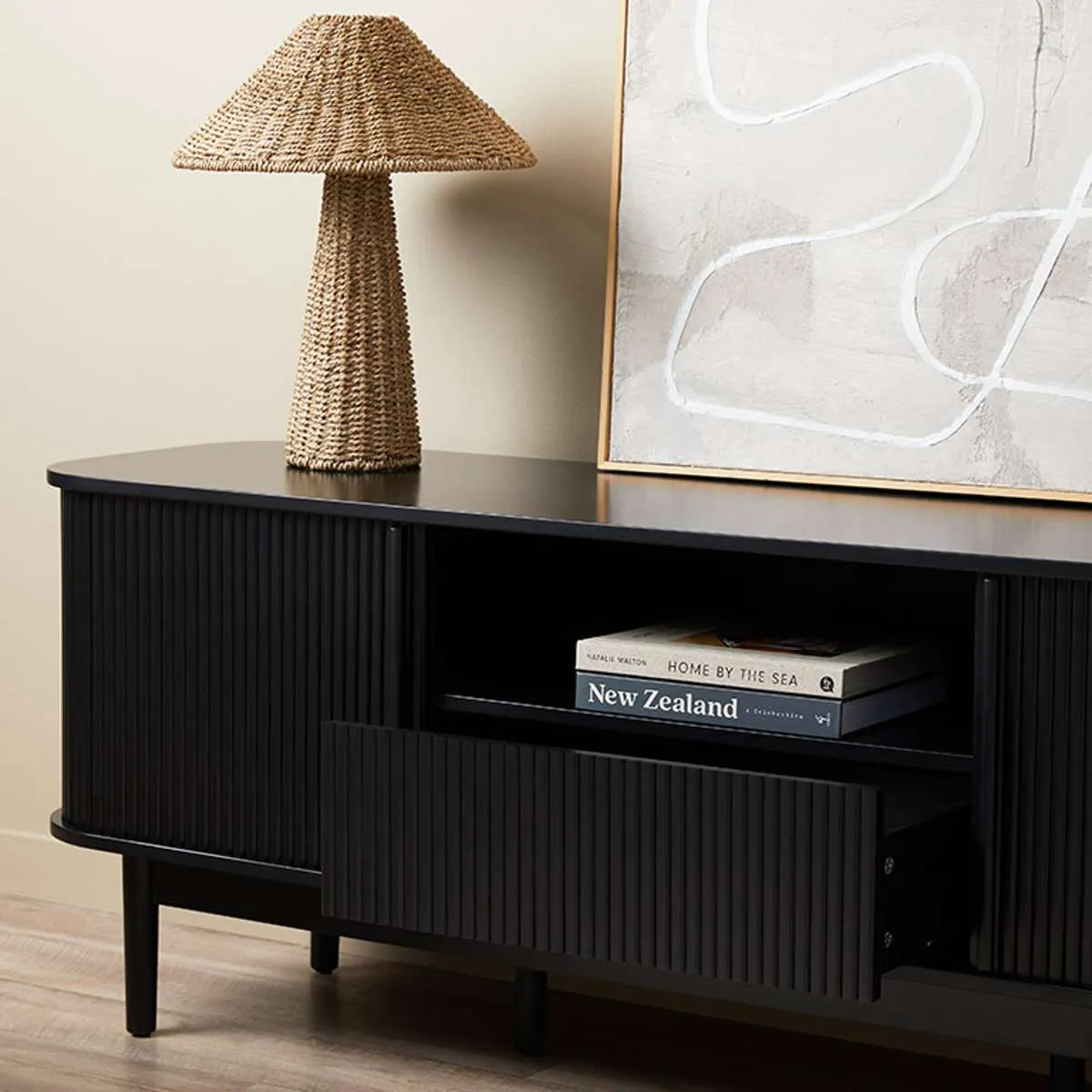 Maeve Entertainment Unit - Black Mocka