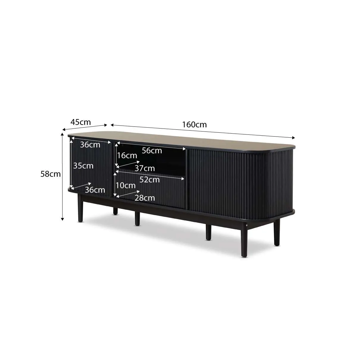 Maeve Entertainment Unit - Black Mocka