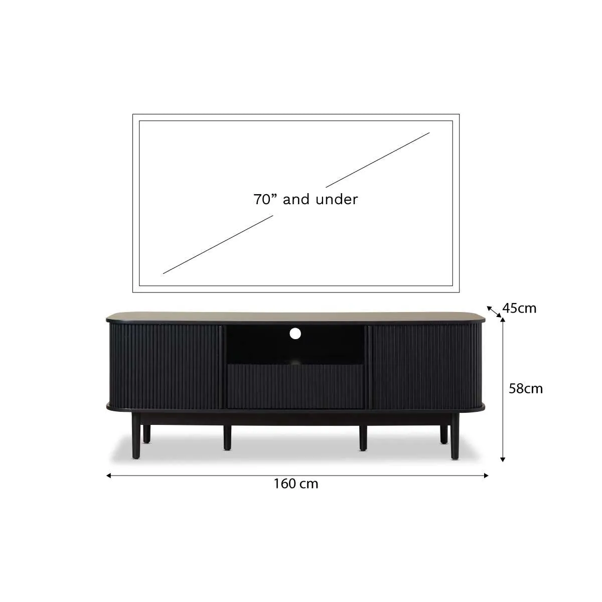 Maeve Entertainment Unit - Black Mocka