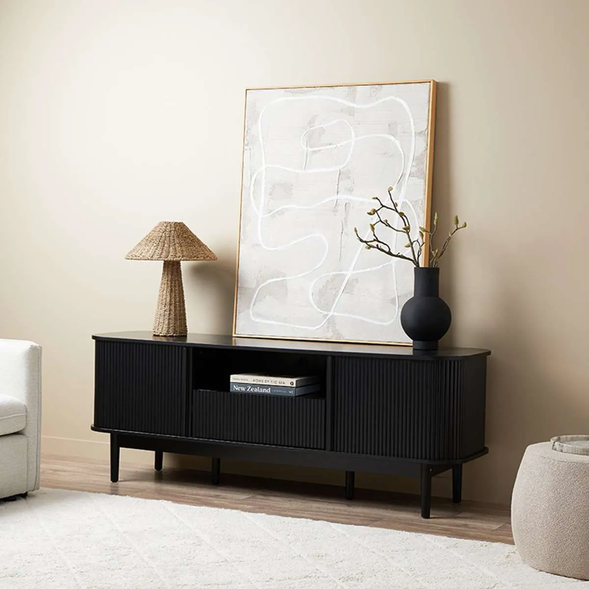 Maeve Entertainment Unit - Black Mocka