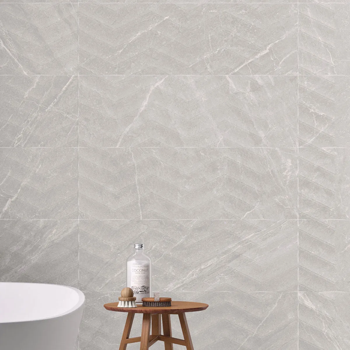 Mainstone Cloud Chevron Dcor Wall Tile 33x100cm Matte