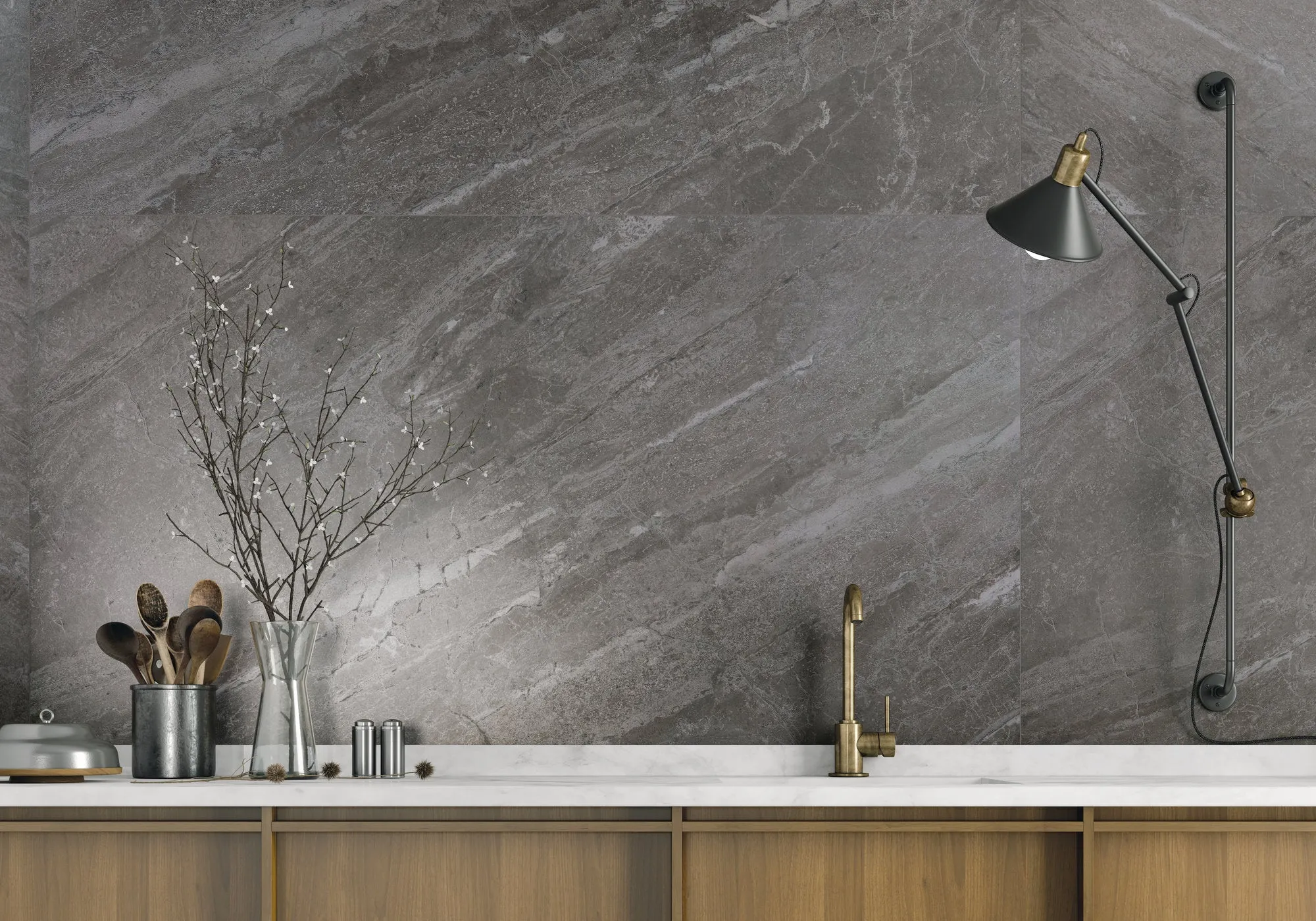 Mainstone Moon Stone Effect Porcelain Tile 60x120cm Natural Matte