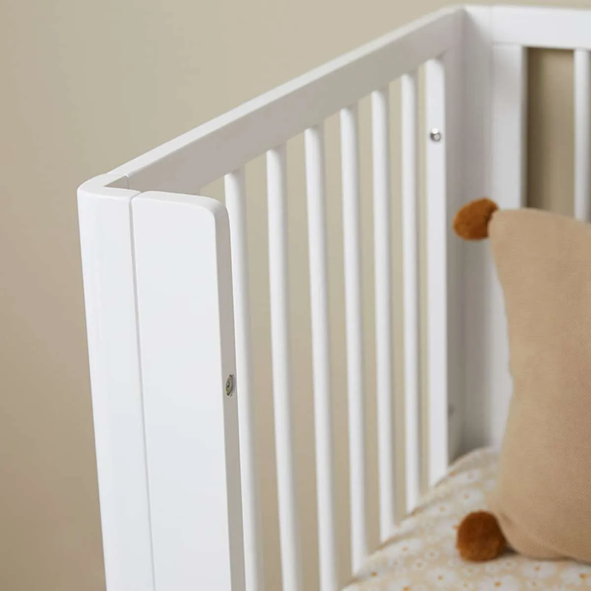 Maisie Cot Toddler Bed Half Frame - White Mocka