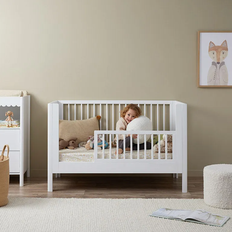 Maisie Cot Toddler Bed Half Frame - White Mocka