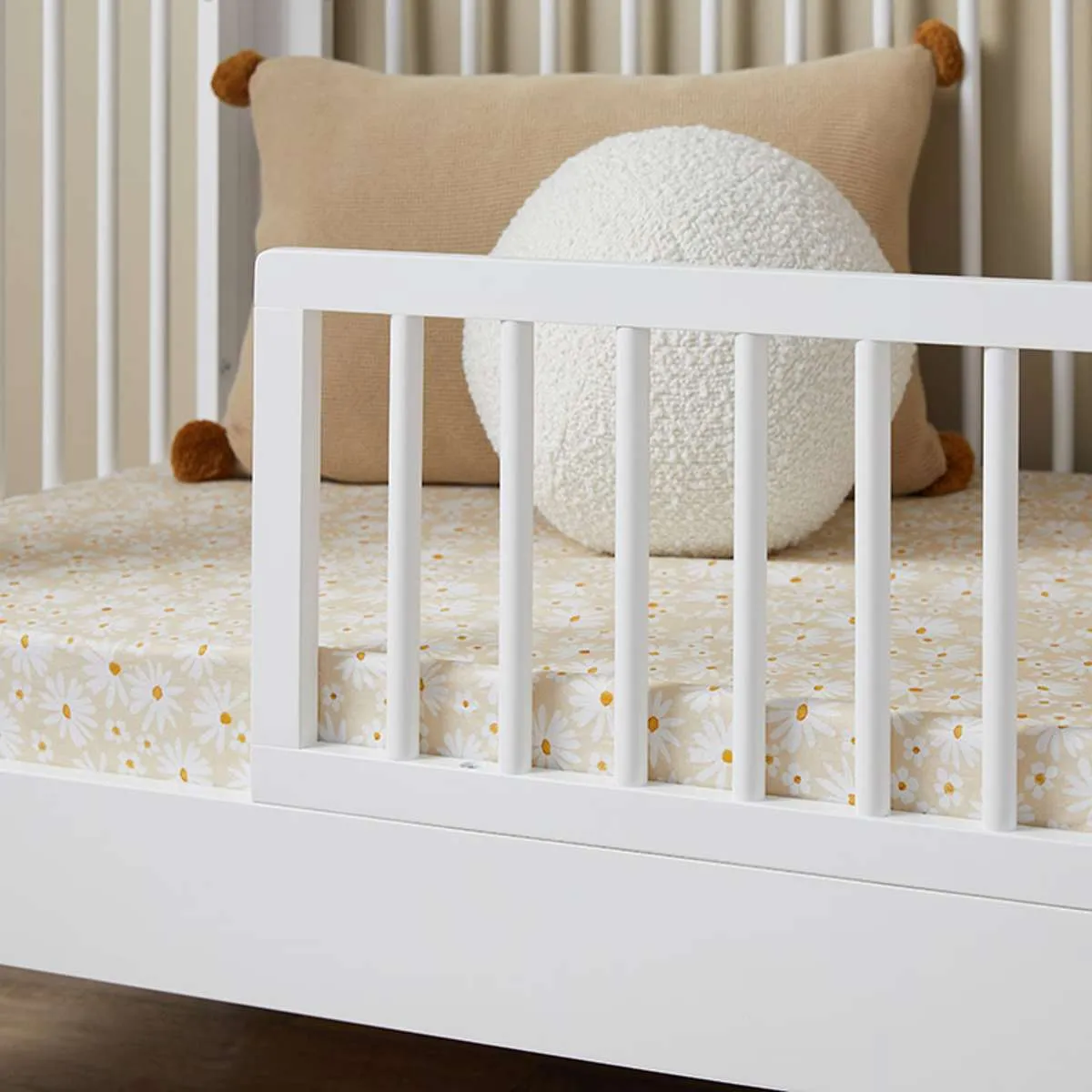 Maisie Cot Toddler Bed Half Frame - White Mocka
