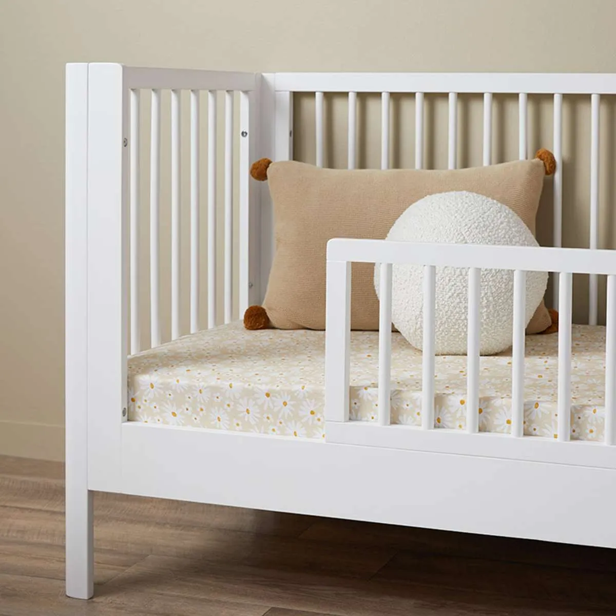 Maisie Cot Toddler Bed Half Frame - White Mocka