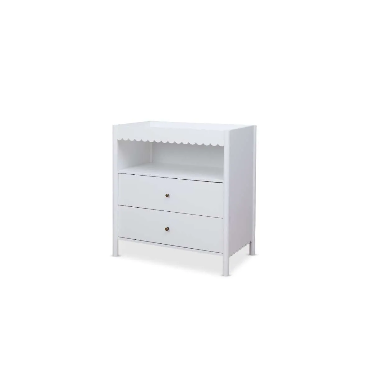 Maisie Scalloped Change Table Mocka