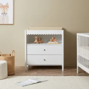 Maisie Scalloped Change Table Mocka
