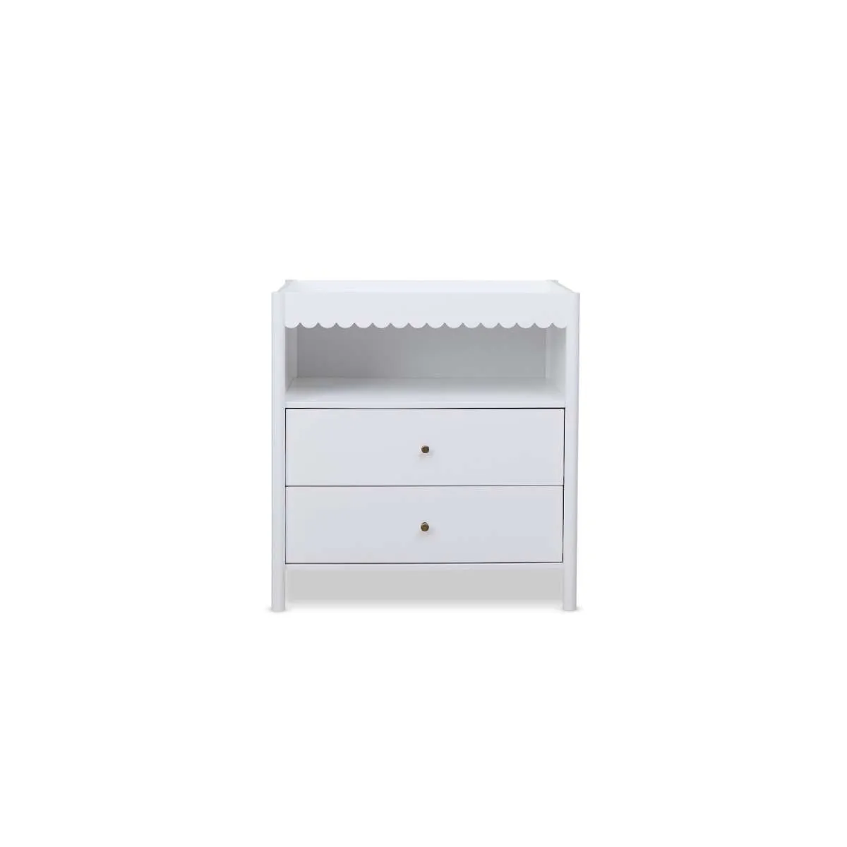 Maisie Scalloped Change Table Mocka