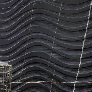 Marble Experience Sahara Noir 4D Decor Porcelain Tile 60x120cm Matt