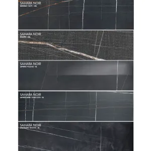 Marble Experience Sahara Noir Listello Mix Porcelain Tile Set 20x120cm