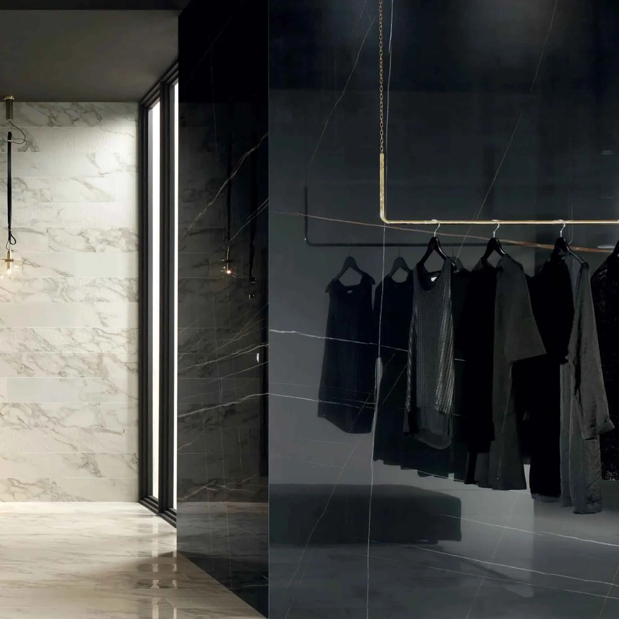 Marble Experience Sahara Noir Marble Effect Porcelain Tile 60x120cm Matt