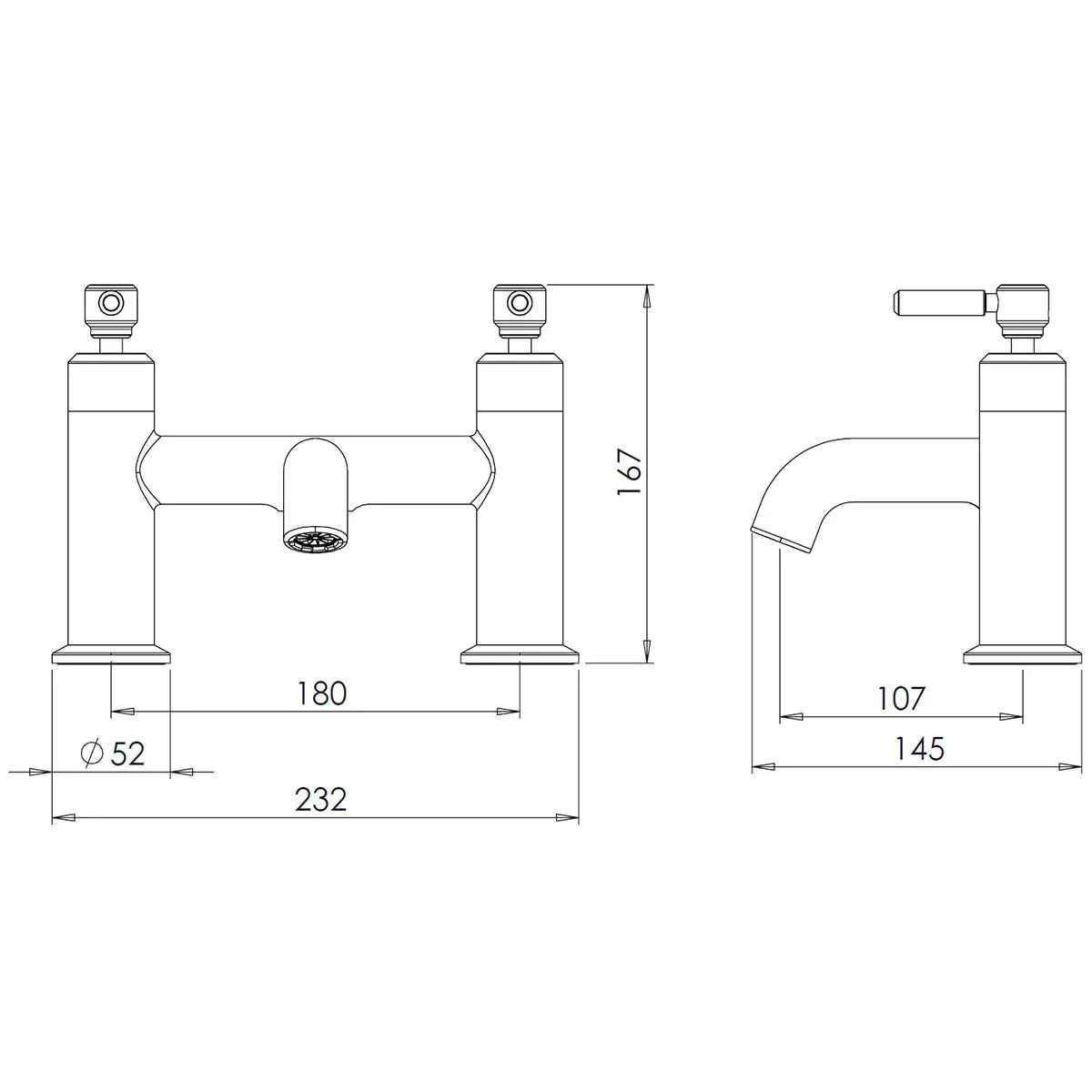 Marston Bath Filler Chrome