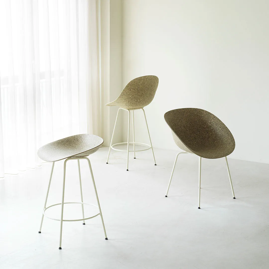 Mat Counter Chair w/ Arms - Front Upholstered