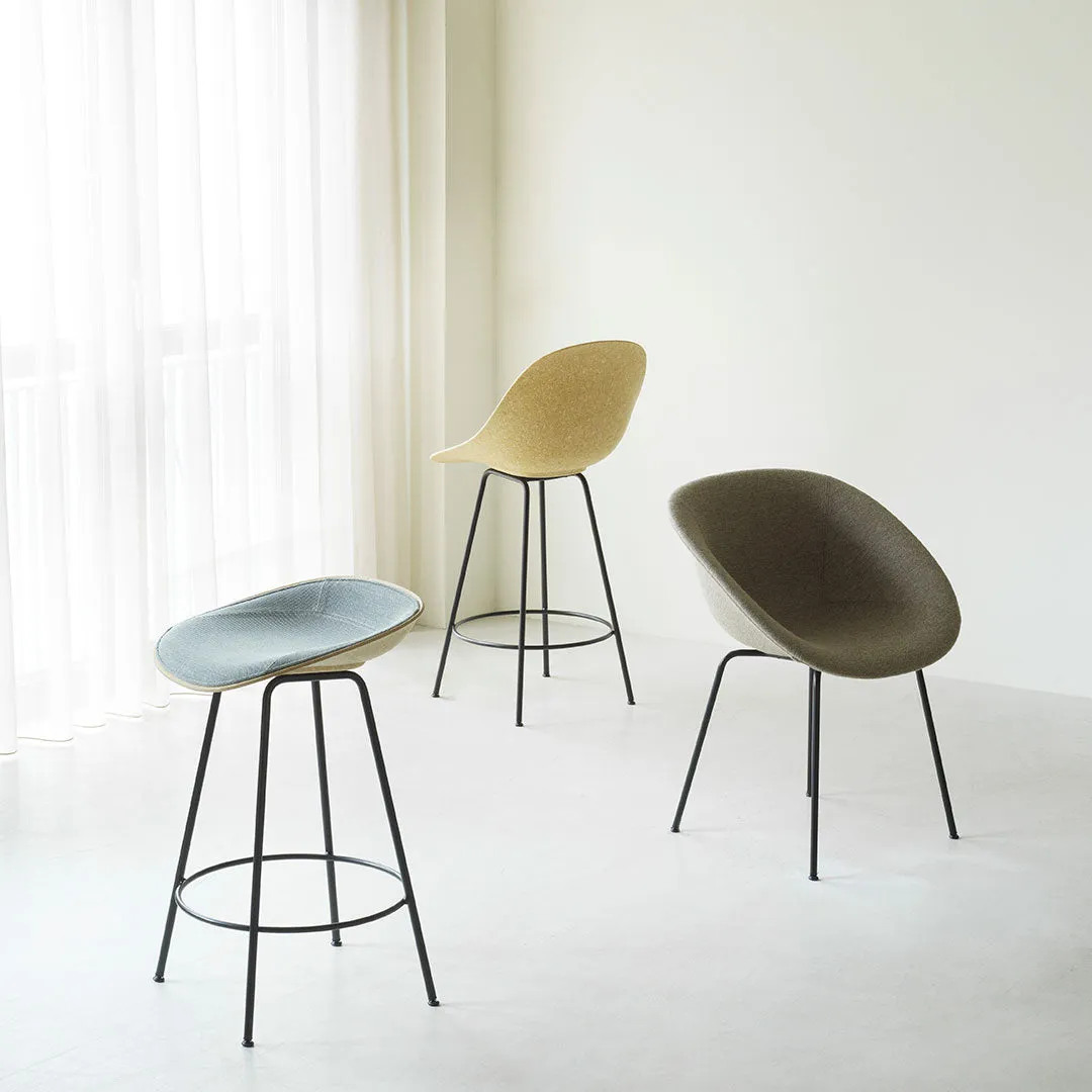 Mat Counter Chair w/ Arms - Front Upholstered