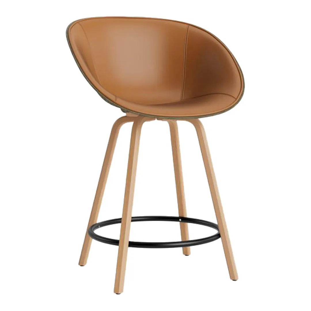 Mat Counter Chair w/ Arms - Front Upholstered