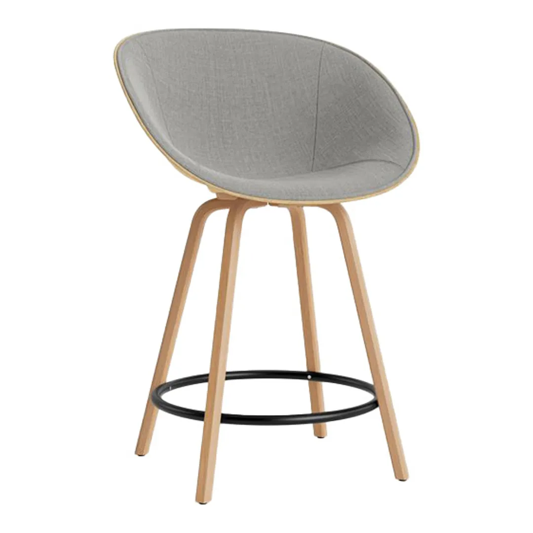 Mat Counter Chair w/ Arms - Front Upholstered