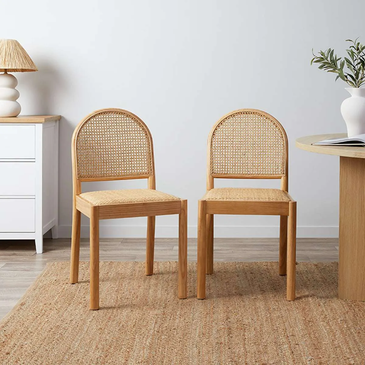 Mateo Dining Chair - Natural Set of Four Bundle Mocka