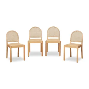 Mateo Dining Chair - Natural Set of Four Bundle Mocka