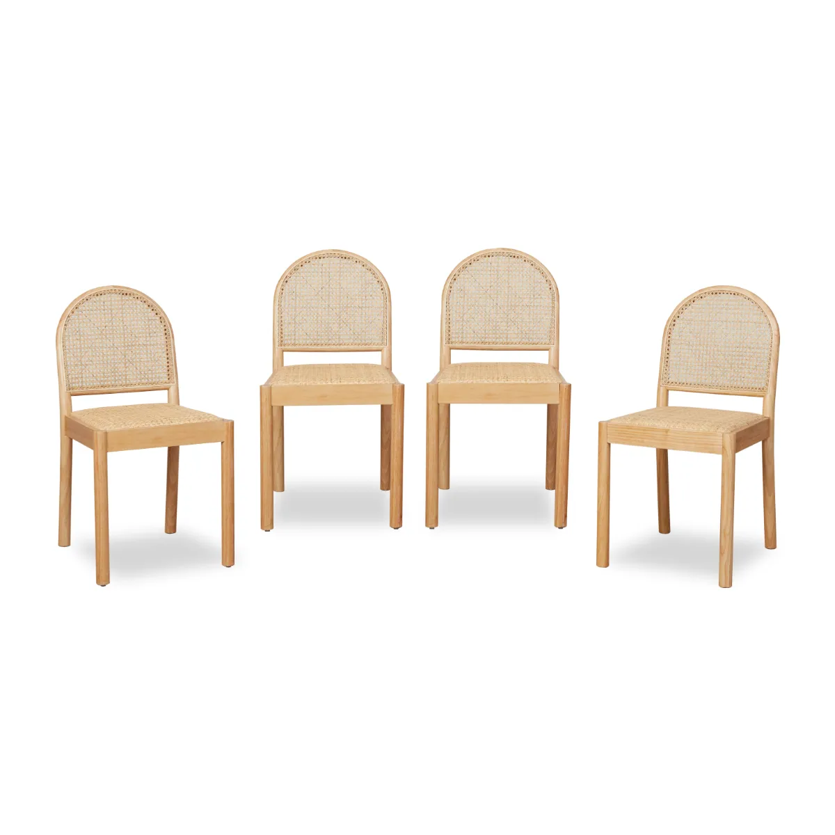 Mateo Dining Chair - Natural Set of Four Bundle Mocka