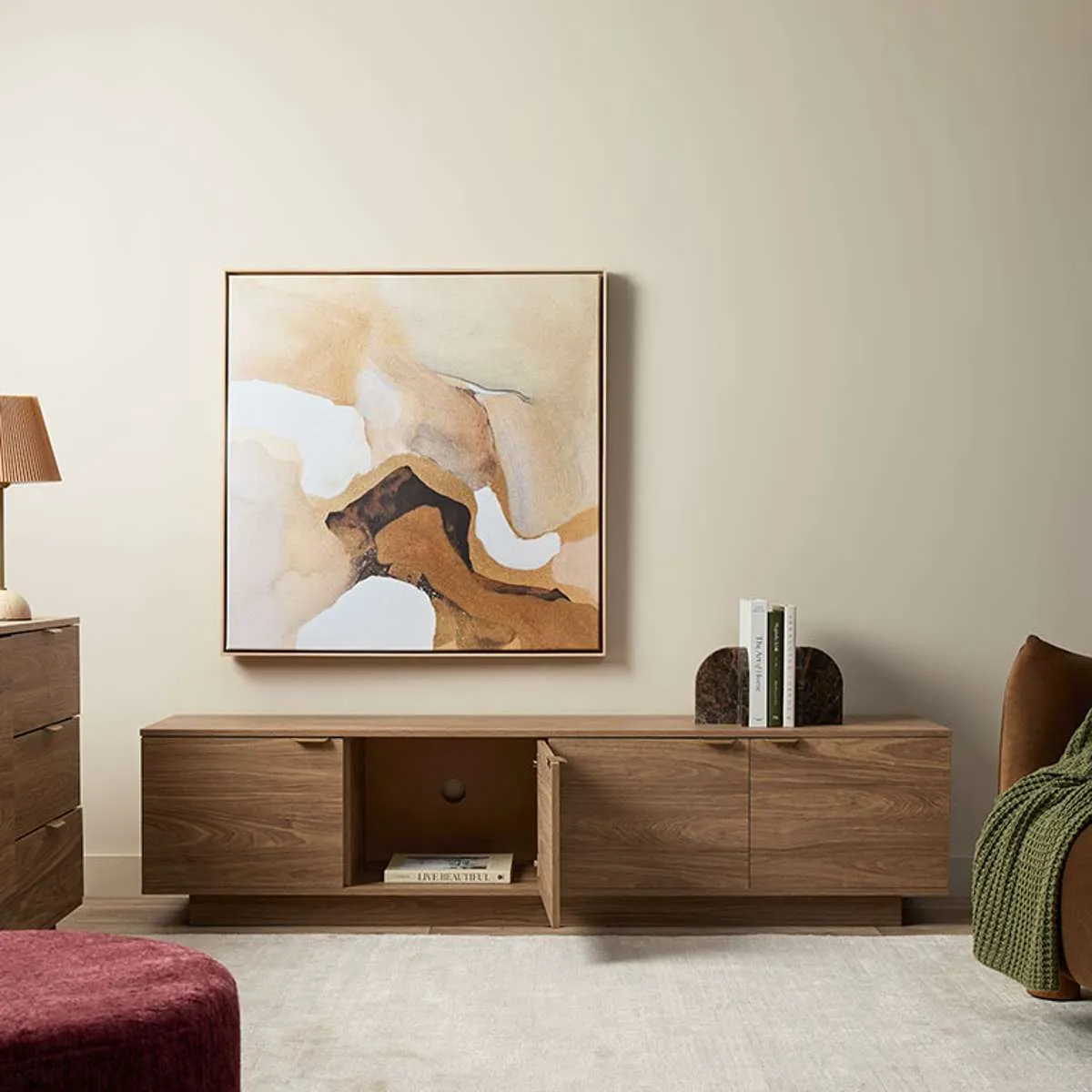Maverick Entertainment Unit - Pecan Mocka