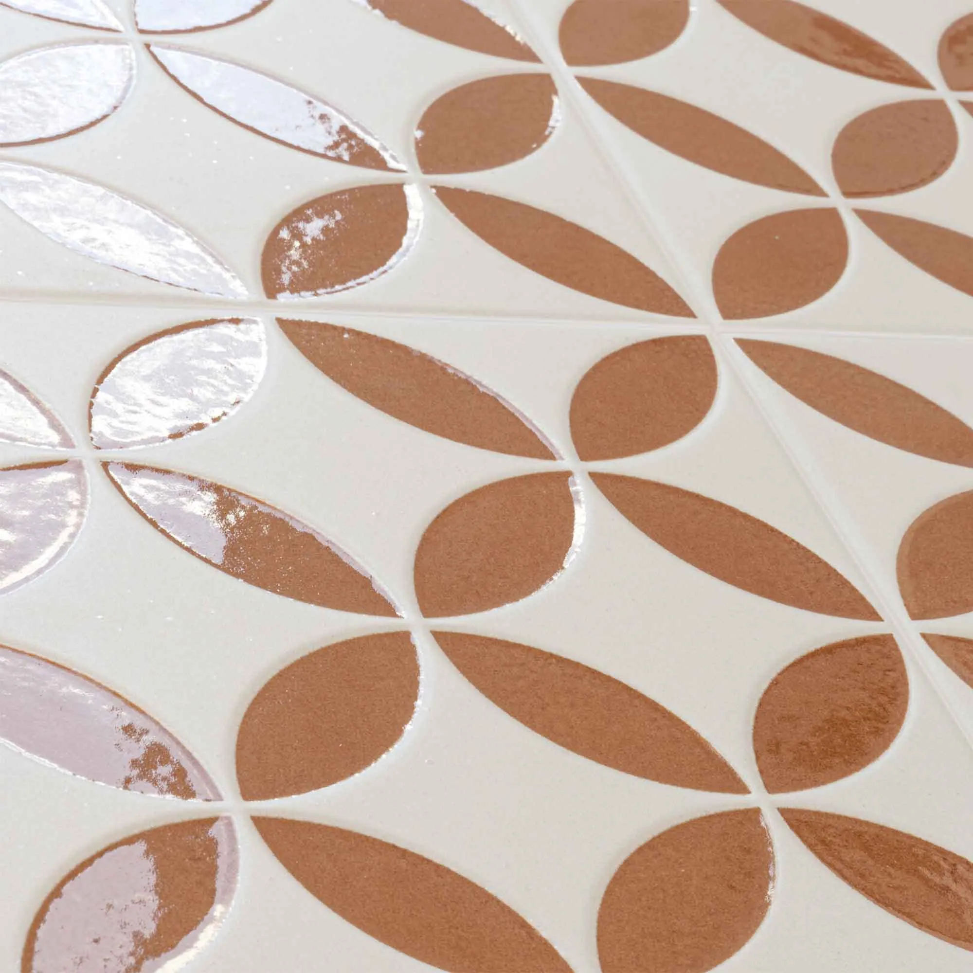 Mayari Clay Petals 3D Pattern Porcelain Tile 22x22cm Matt