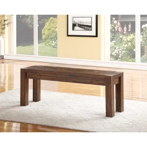 Meadow Solid Wood Bench in Brick Brown Modus