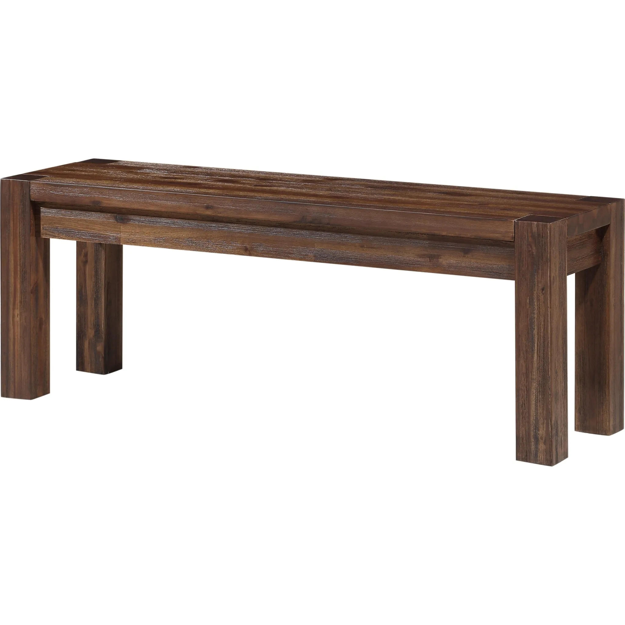 Meadow Solid Wood Bench in Brick Brown Modus