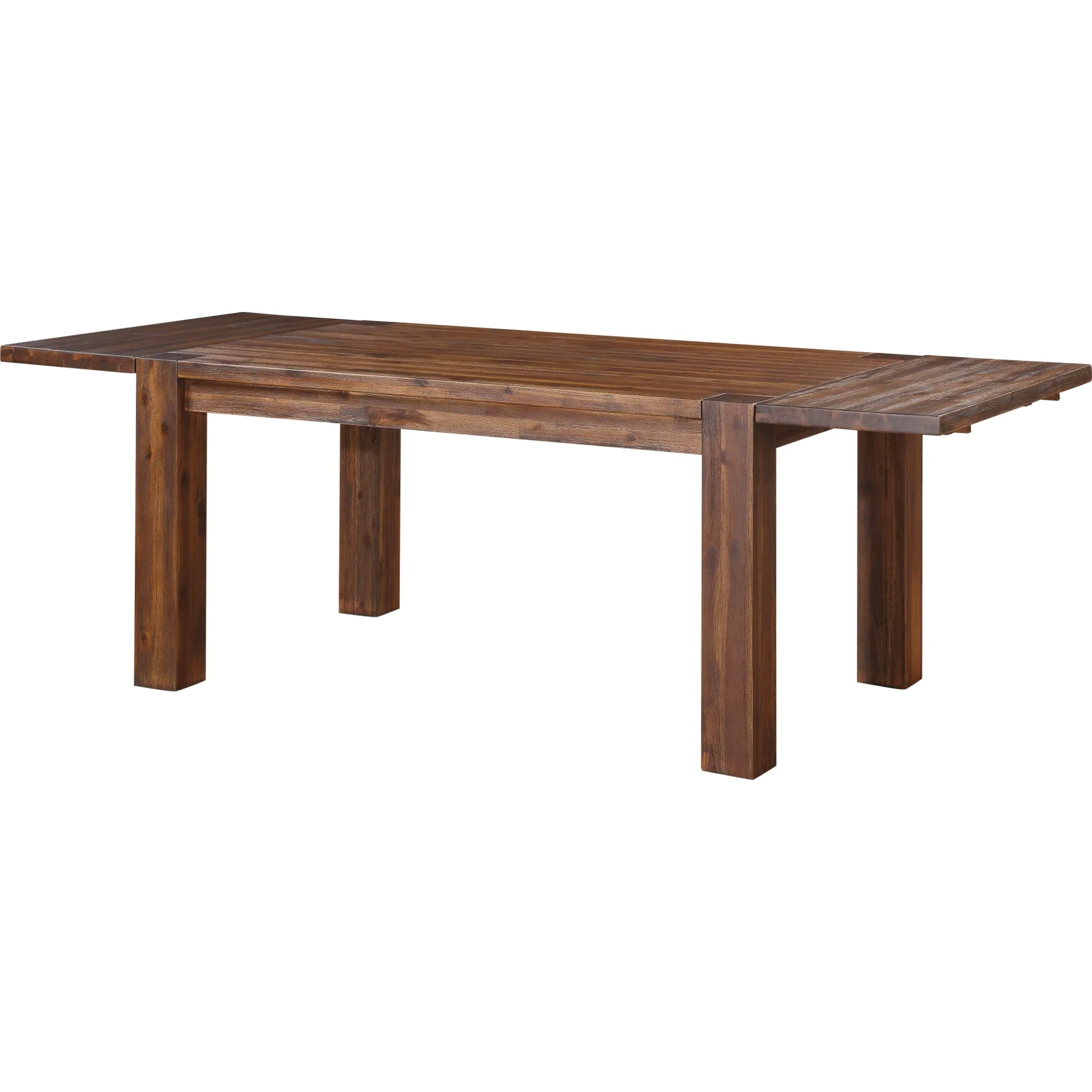 Meadow Solid Wood Extending Dining Table in Brick Brown Modus
